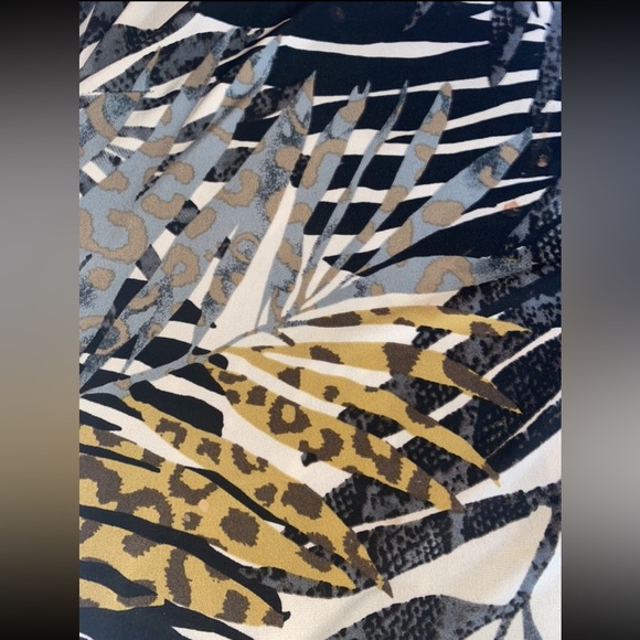 Tropical & Animal Print Off The Shoulder Tee - Picture 5 of 5